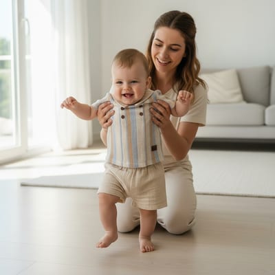 Erkek Bebek Çocuk Kısa Kollu Şortlu 2'li Takım