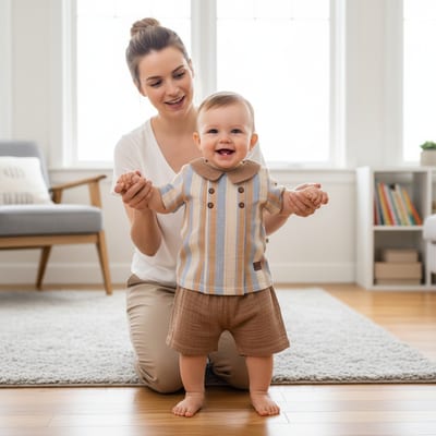 Erkek Bebek Çocuk Kısa Kollu Şortlu 2'li Takım