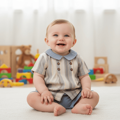 Erkek Bebek Çocuk Kısa Kollu Şortlu 2'li Takım