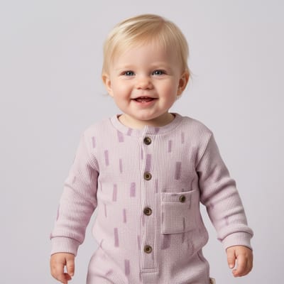 Unisex Bebek Çocuk Pamuklu Uzun Kollu Yaka Cepli Tulum