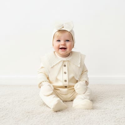 Kız Bebek Pamuklu Uzun Kollu İşlemeli 5'li Set