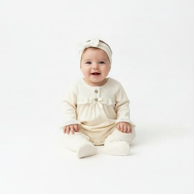 Kız Bebek Pamuklu Uzun Kollu İşlemeli 5'li Set
