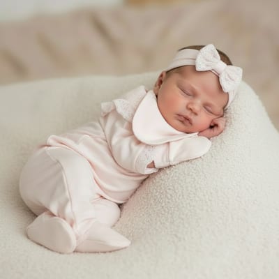 Kız Bebek Pamuklu Uzun Kollu İşlemeli 5'li Set